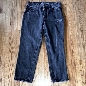 Old Navy light black jeans size 4-pics seem blue slouchy straight high rise